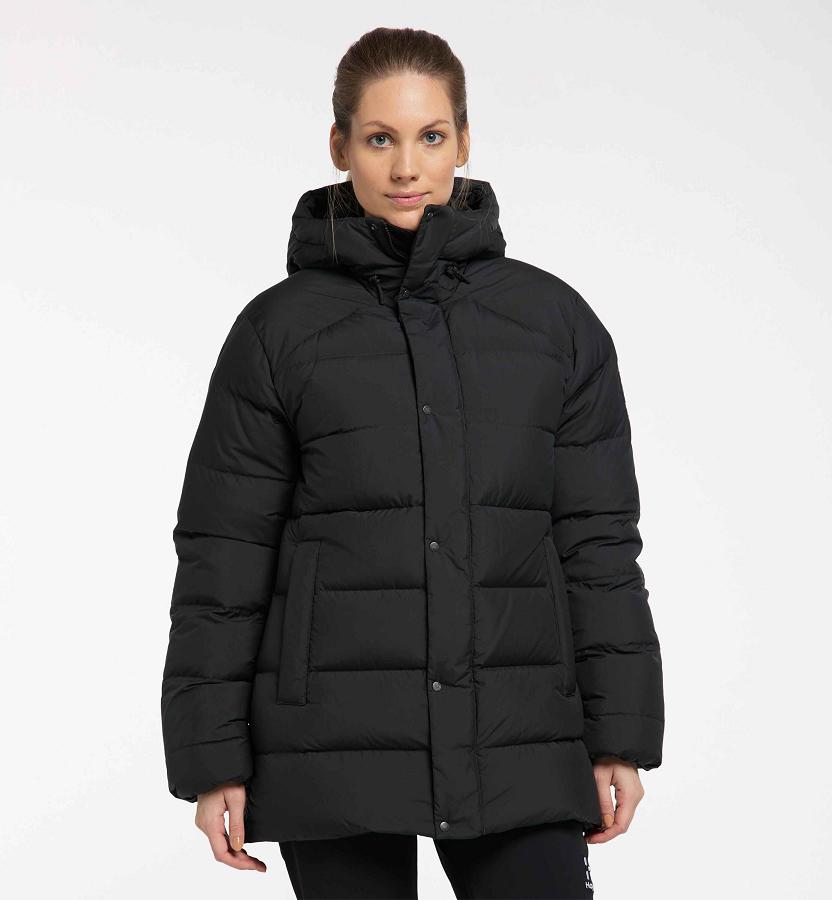 Haglöfs Näs Down Jacket Black For Womens TQYMC5096 Australia